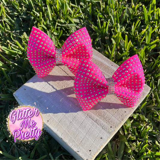 Rhinestone Mini Cheer Bows