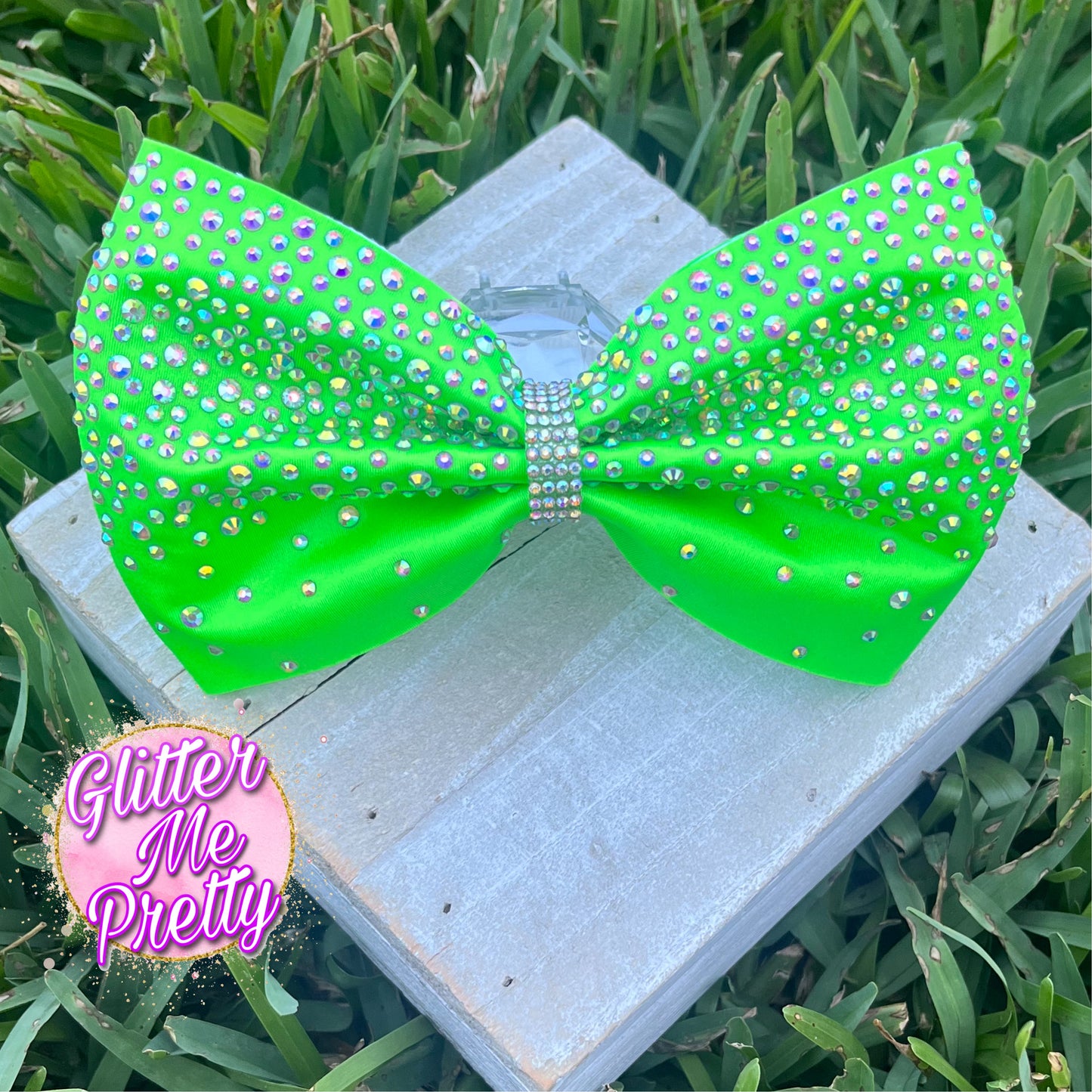 Custom Rhinestone Team Tailless Cheer Bow