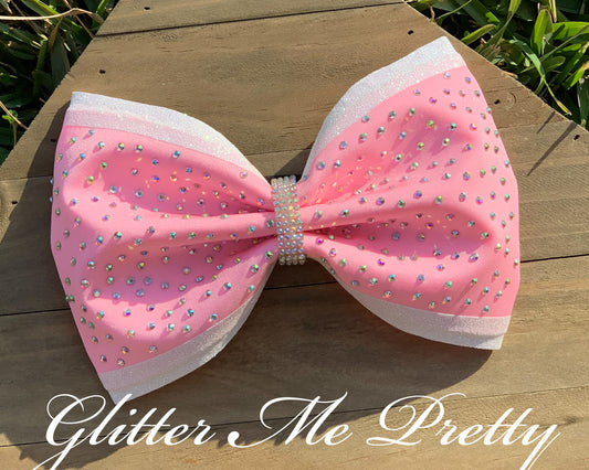 Custom Rhinestone Team Tailless Cheer Bow