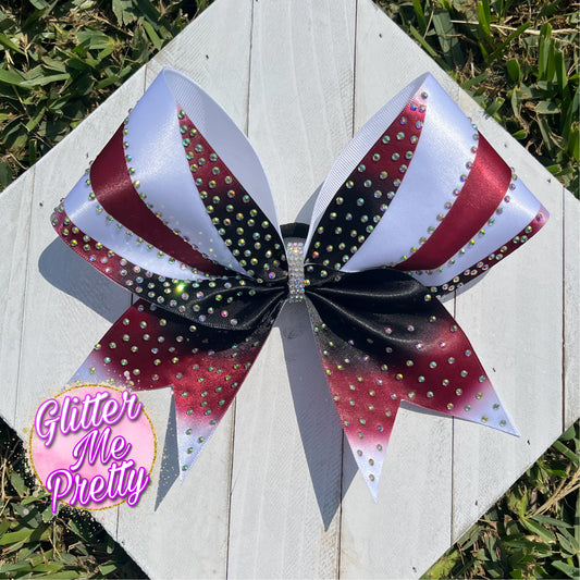 Custom Satin Rhinestone Team Cheer Bow