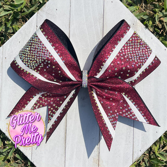 Custom Glitter Rhinestone Cheer Bow