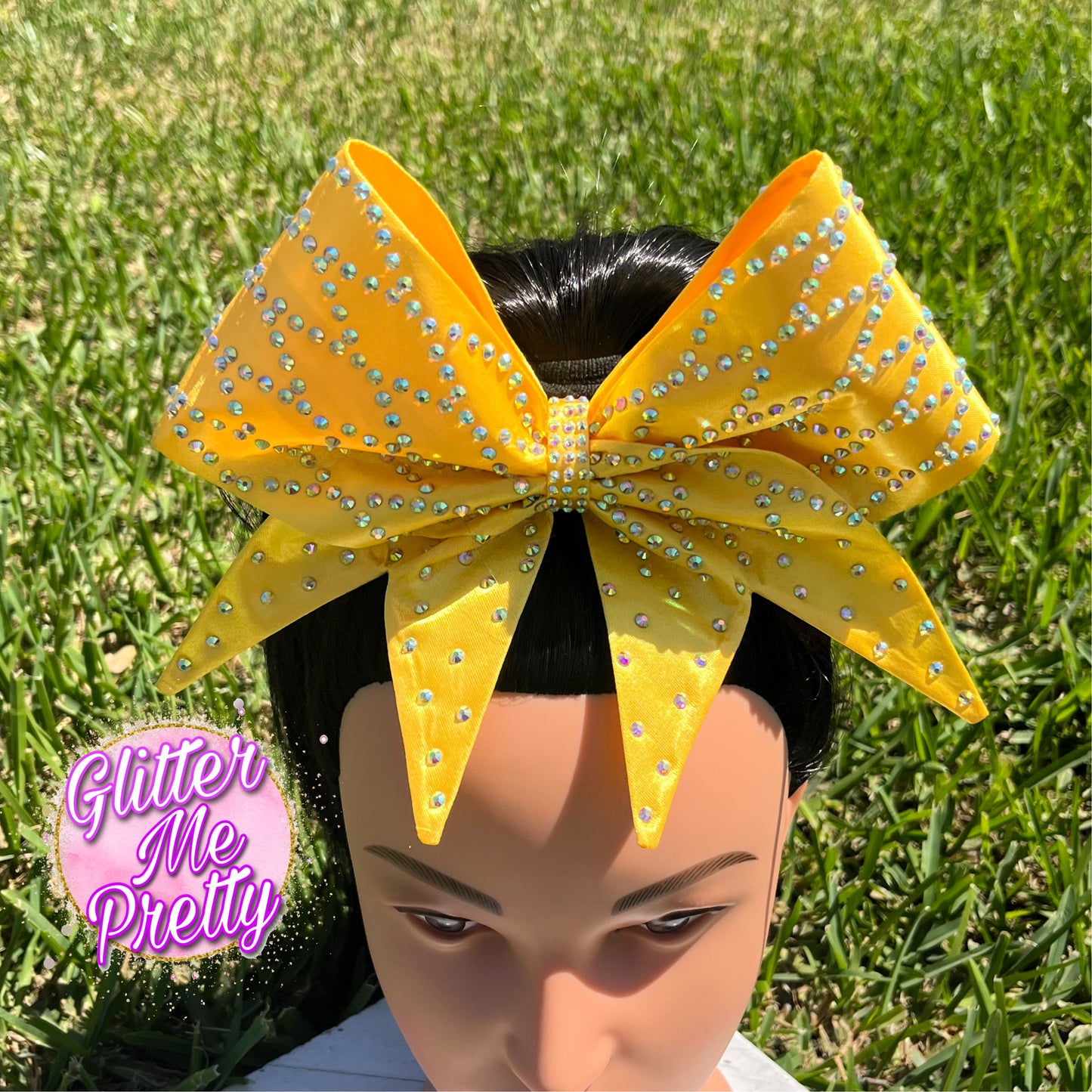 Sunshine Yellow Satin Cheer Bow