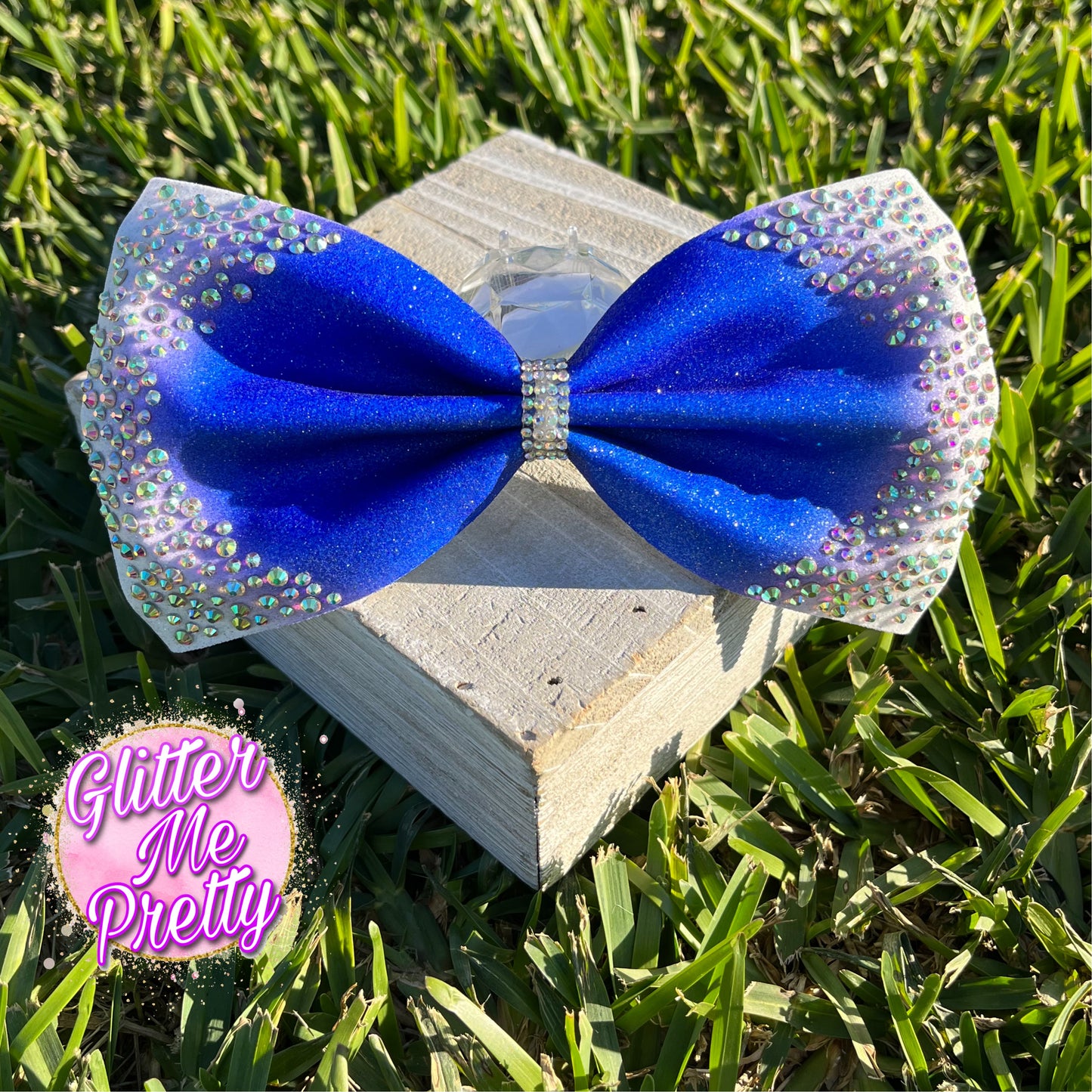 Cheer Bow Custom Ombre Glitter Rhinestone Tailless