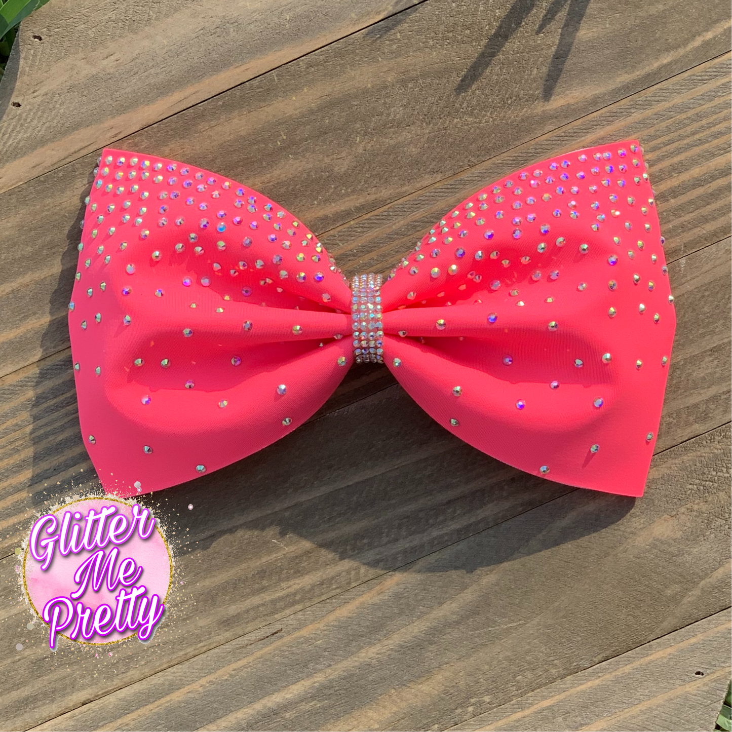 Custom Rhinestone Team Tailless Cheer Bow