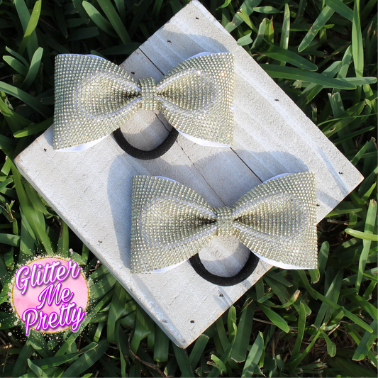 Mini Champaign Diamond Cheer Bows