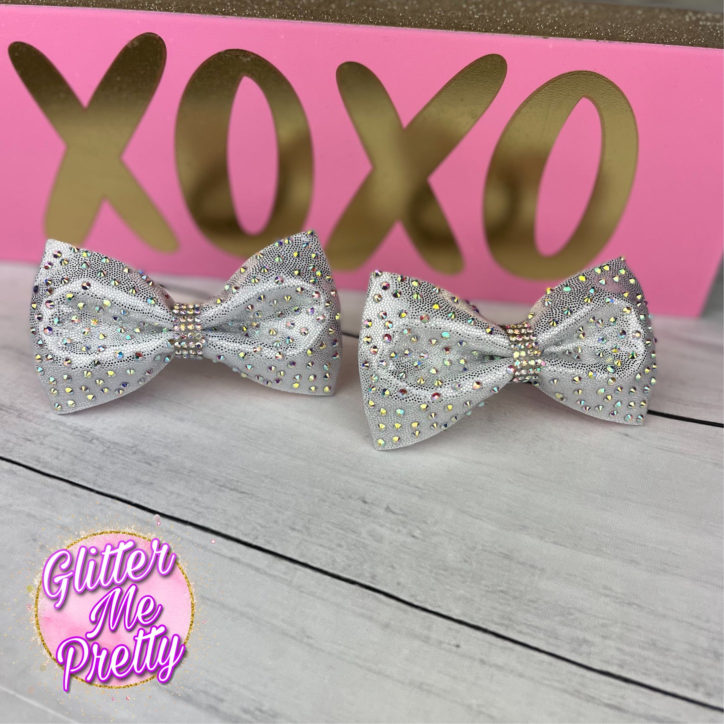 Rhinestone Mini Cheer Bows