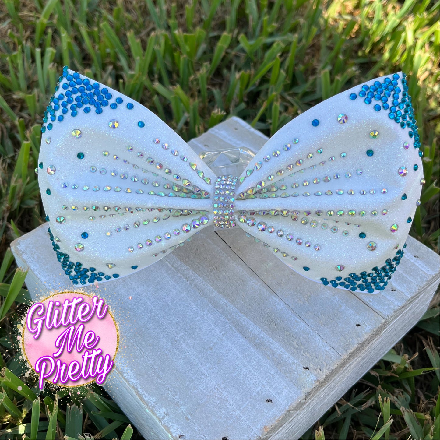 Cheer Bow Custom Rhinestone Tailless Bow