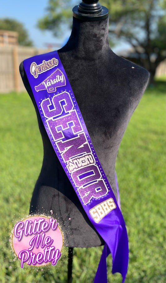 Custom Senior Cheer Sash