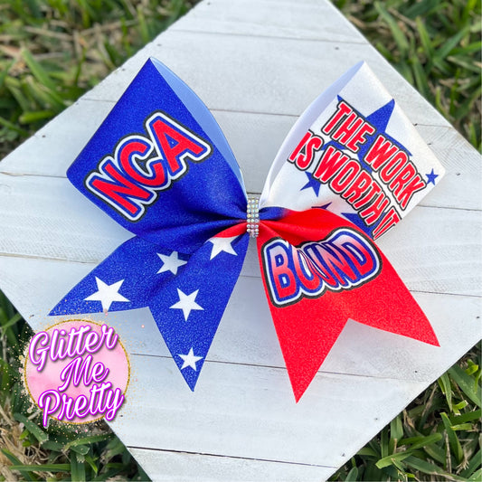 Cheer Bow Custom NCA Glitter Bow