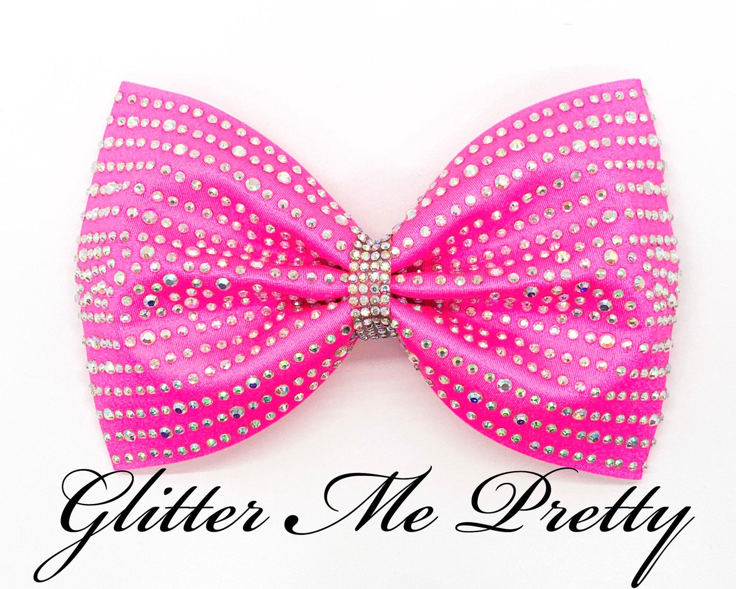 Custom Rhinestone Tailless Cheer Bow