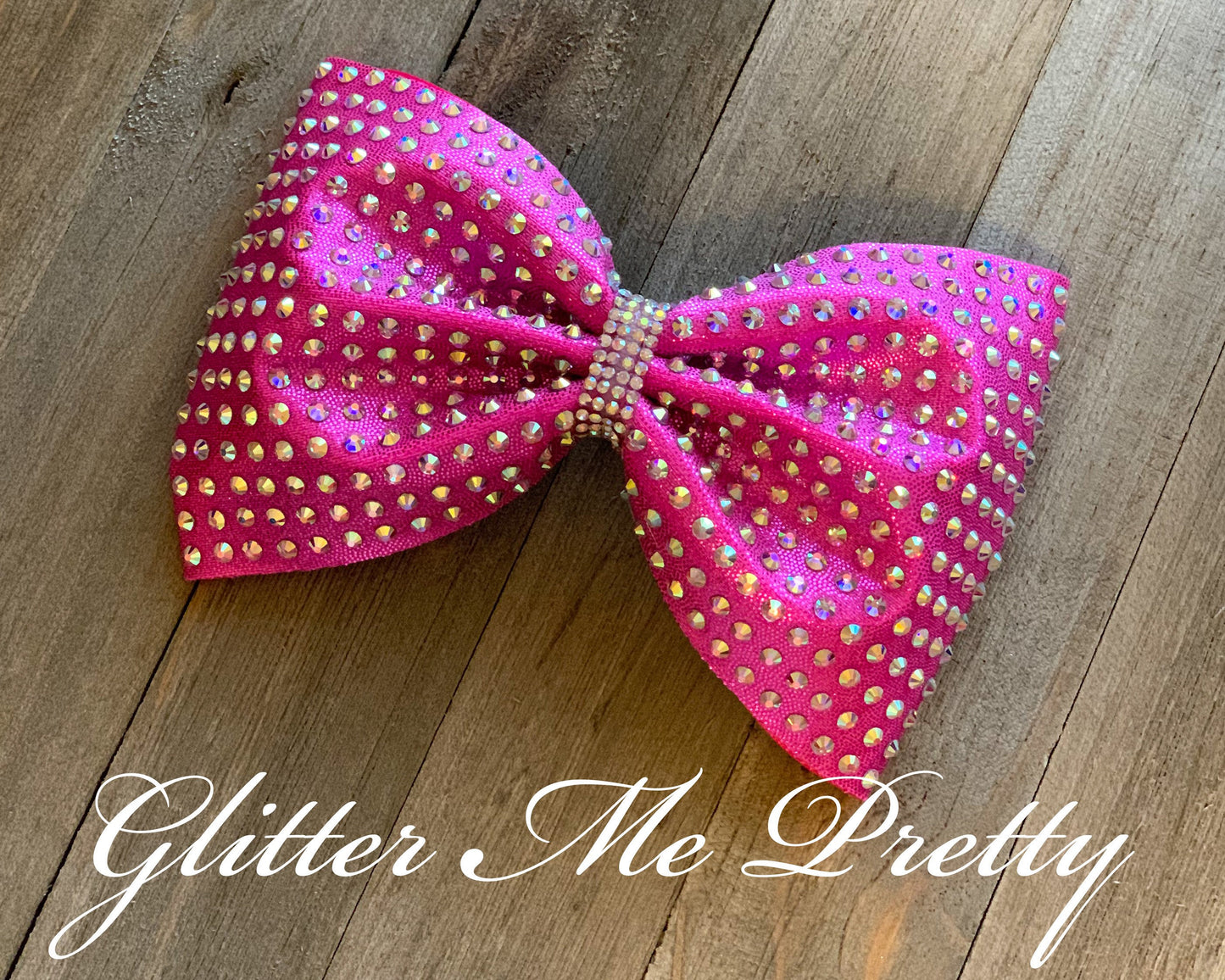 Custom Rhinestone Tailless Cheer Bow