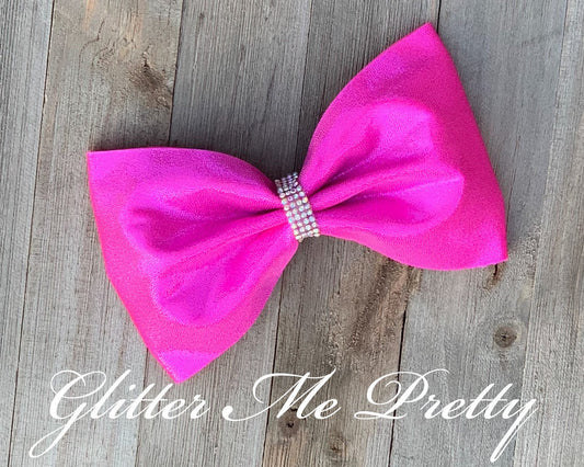 Hot Pink Tailless Cheer Bow