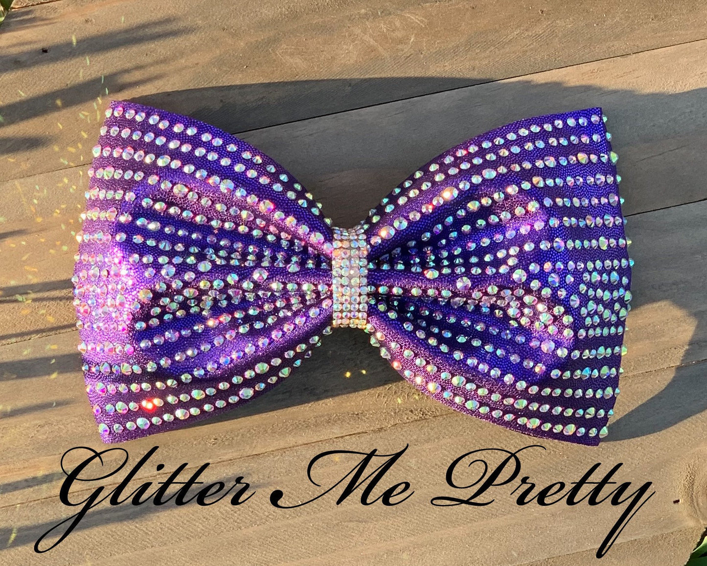 Custom Rhinestone Tailless Cheer Bow