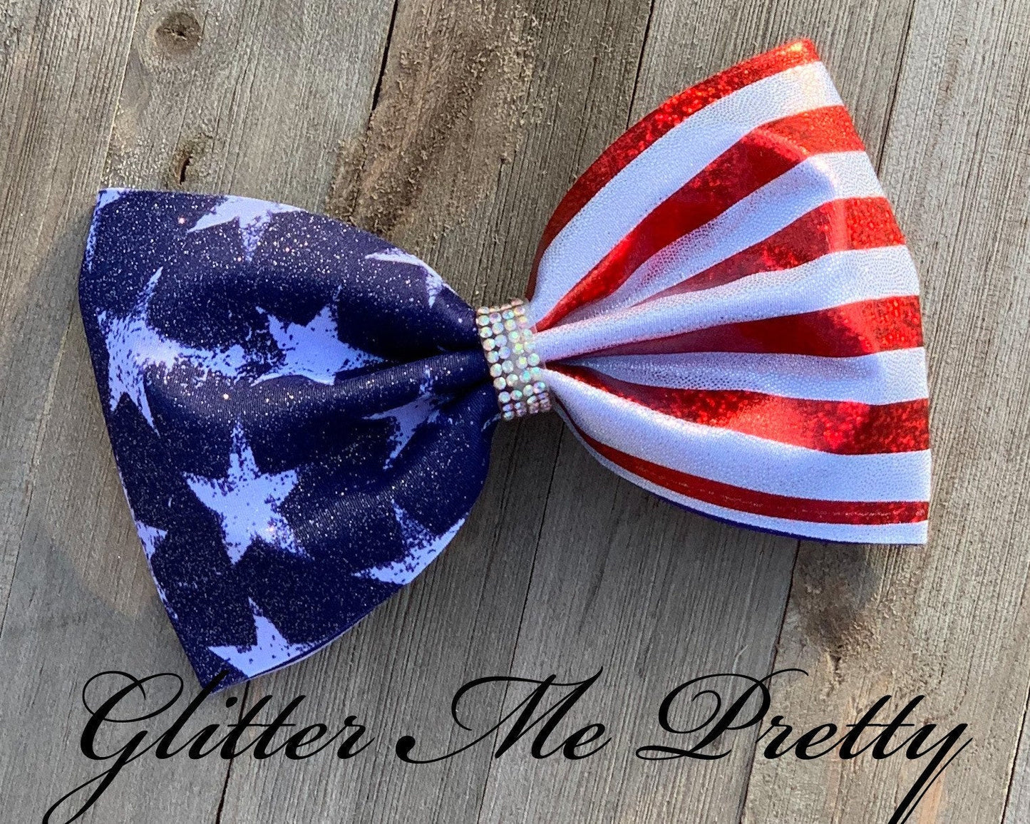 Cheer Bow American Flag Tailless Cheer Bow