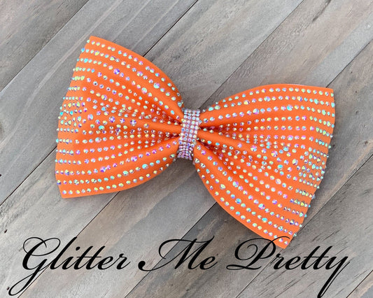 Custom Rhinestone Tailless Cheer Bow