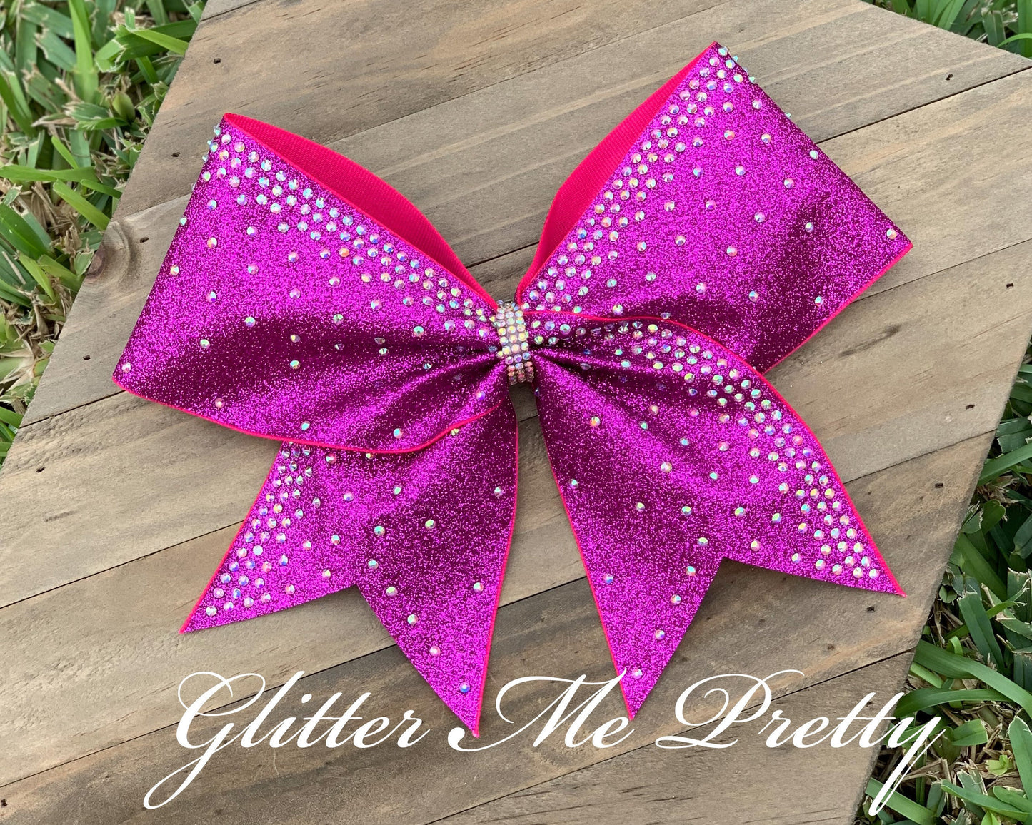 Custom Team Glitter Rhinestone Cheer Bow