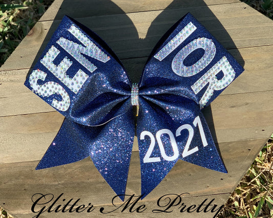 Senior Glitter Cheer Bow