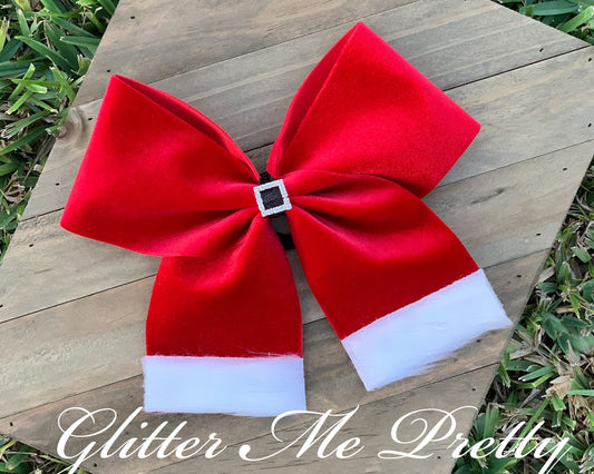 Christmas Santa Cheer Bow