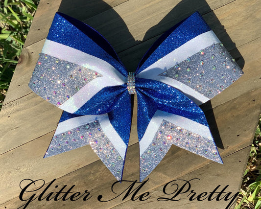 Custom Team Glitter Rhinestone Cheer Bow