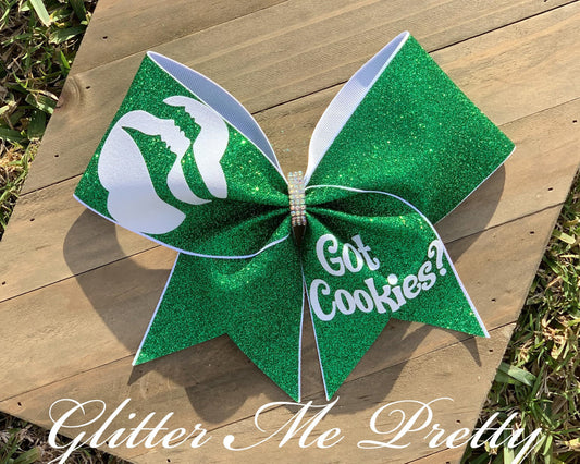 Girl Scout Got Cookies Glitter Cheer Bow