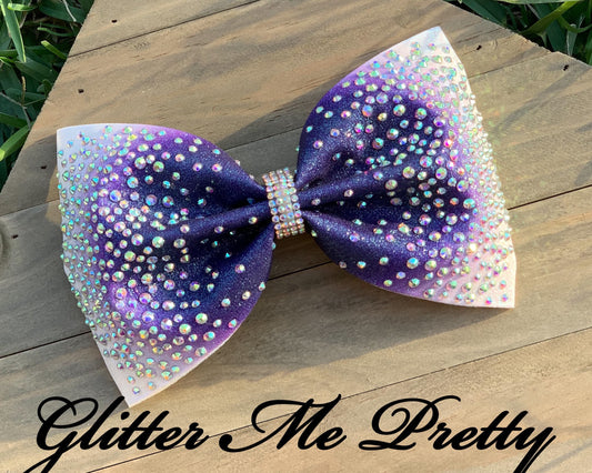 Cheer Bow Custom Ombre Glitter Rhinestone Tailless