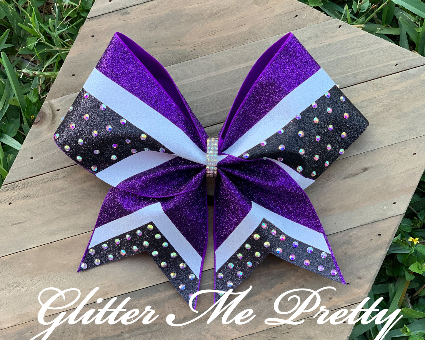 Custom Team Glitter Rhinestone Cheer Bow