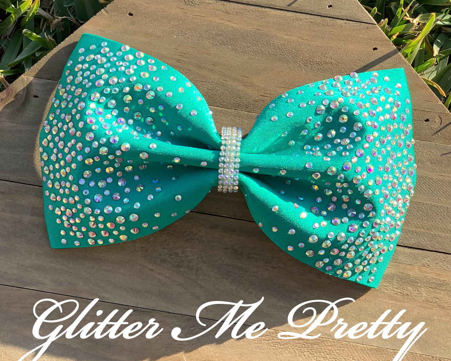 Cheer Bow Tailless Rhinestone Custom Team Cheer Bow