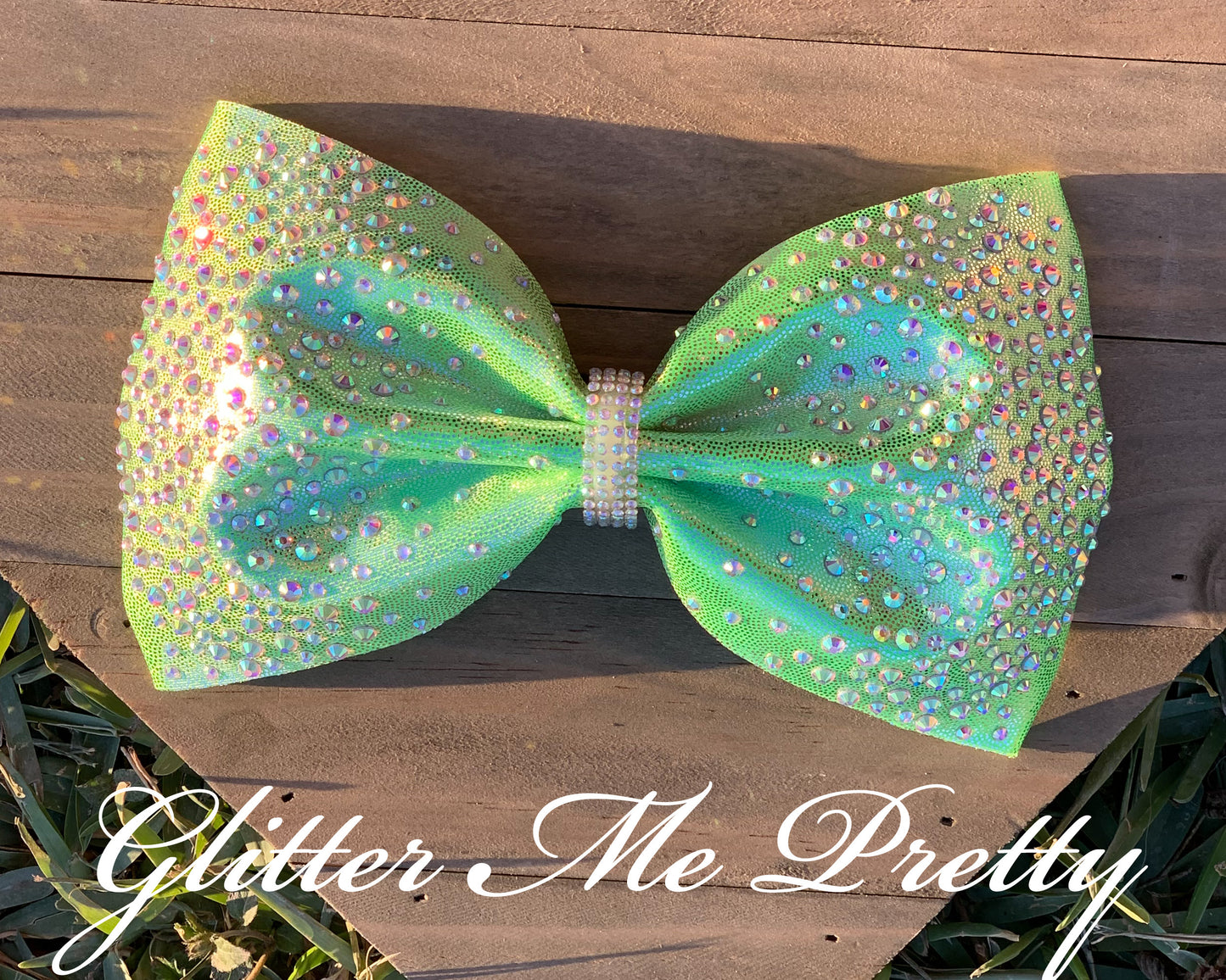 Cheer Bow Tailless Rhinestone Team Bow