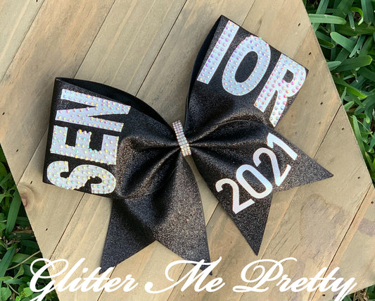 Senior Glitter Cheer Bow