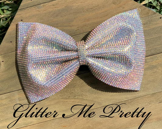 Full Rhinestone Tailless Cheer Bow